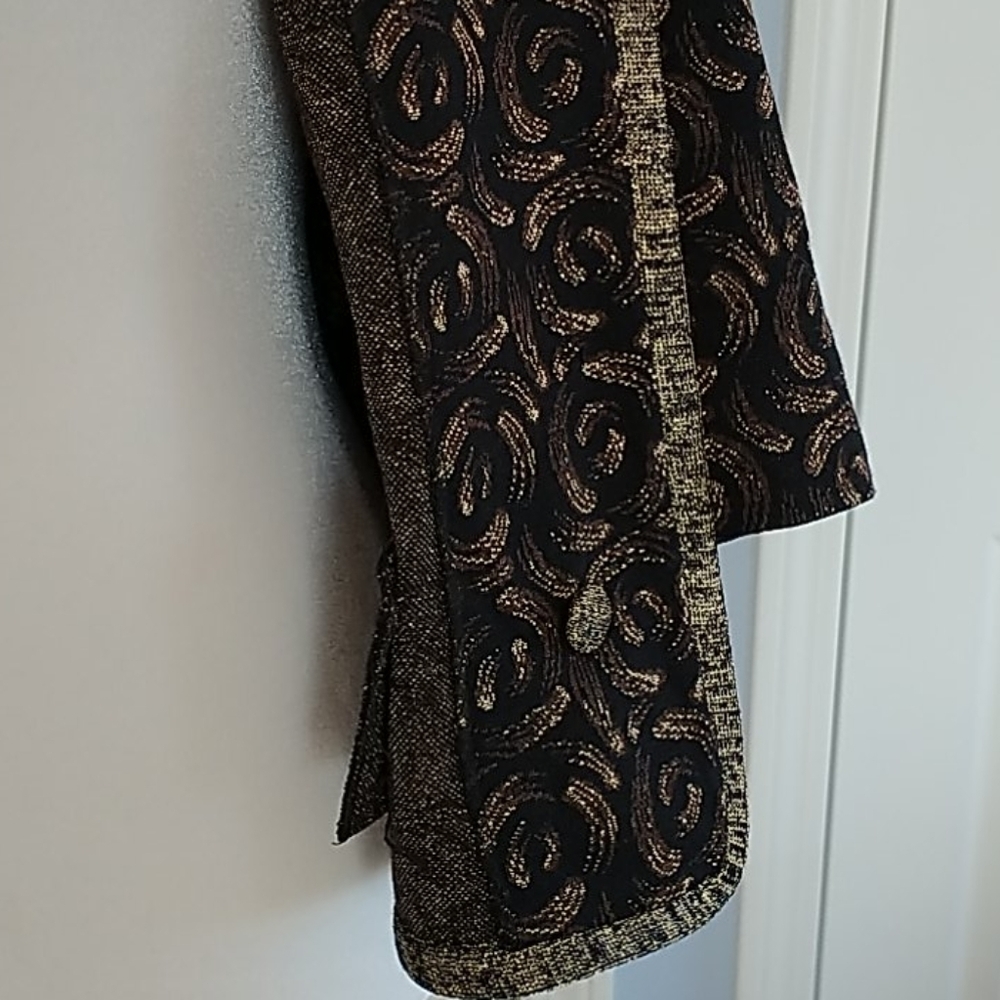 Couture Imports Vintage Black/Gold Jacket M - Picture 11 of 15
